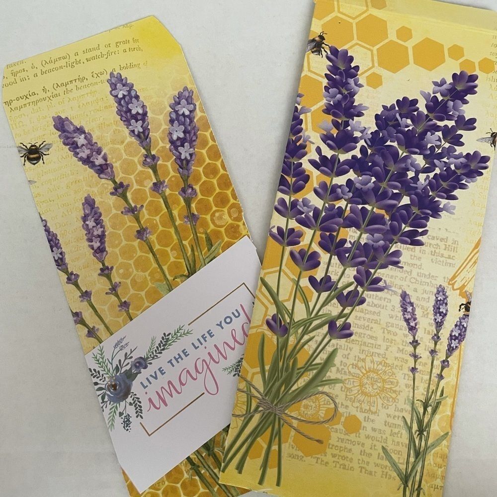 SET OF 6‎ HANDCRAFTED SLIM LINE FLORAL CARDS